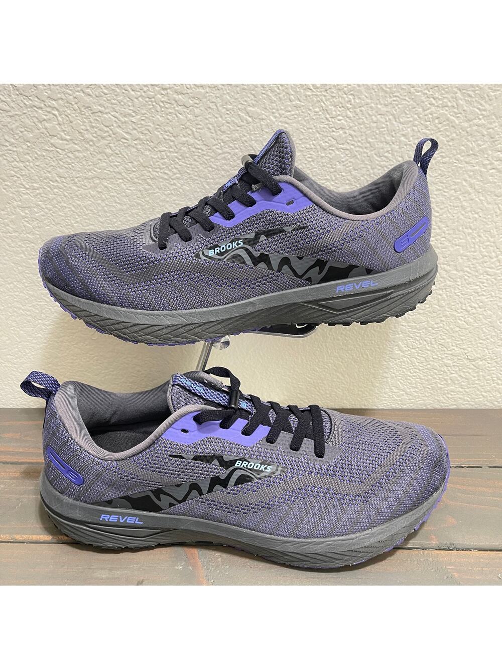 Size 13 Brooks Revel 6 Grey Purple Men’s Running Shoes Walking 1103981D055 DNA